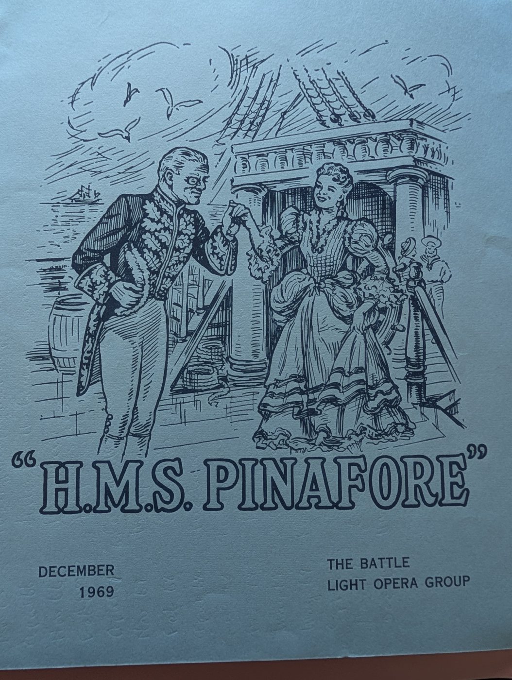 Programme cover, H.M.S. Pinafore, Battle Light Opera Group, 1969
