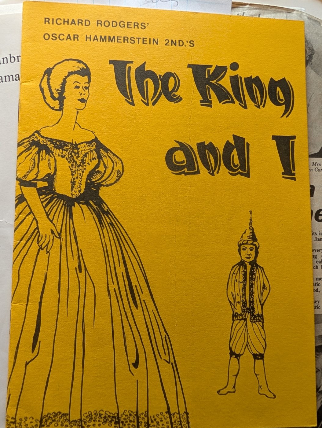 Programme cover, The King and I, Cranbrook, 1982