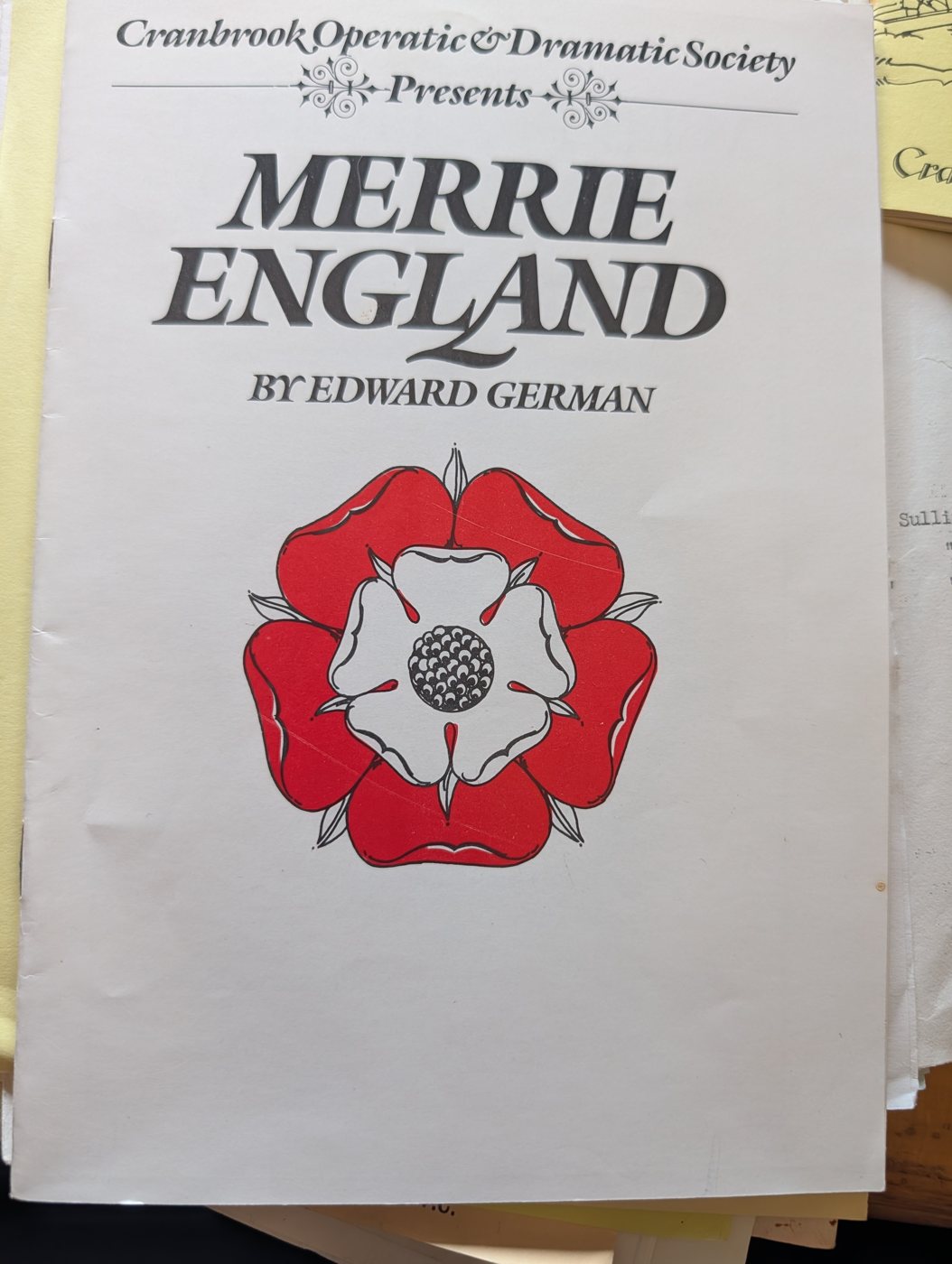 Programme cover, Merrie England, Cranbrook, 1987