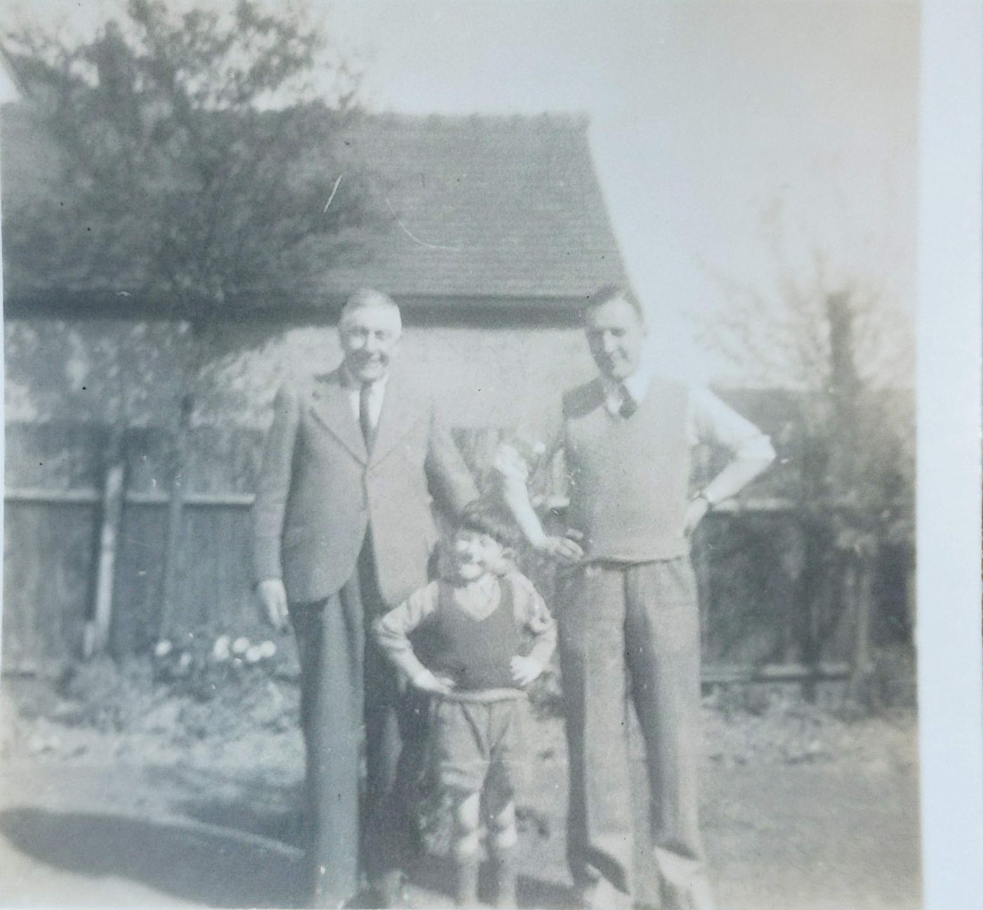 Three generations: Jeremy with his father and his grandfather