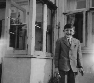 In his school uniform